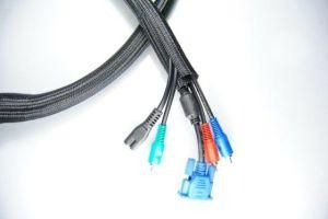 Self-Closing, Open Tubular Shape Pet or PA Fibre Woven Ribbon Hose Protector for Automobile