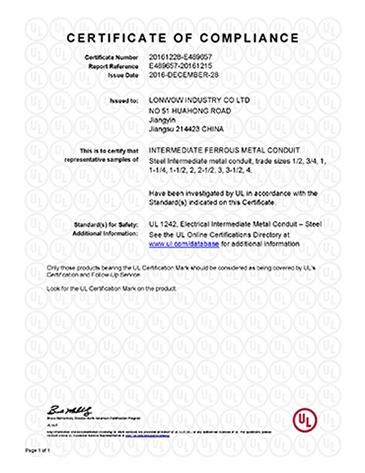 Galvanized Tube IMC Export Made in China