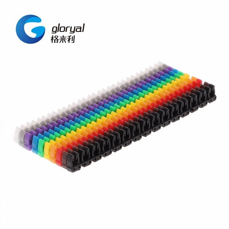 0.75mm2-6mm2 Arabic Numerals M Type Cat 6 Clip Network Ethernet Wire Number Label Tube Cable Marker