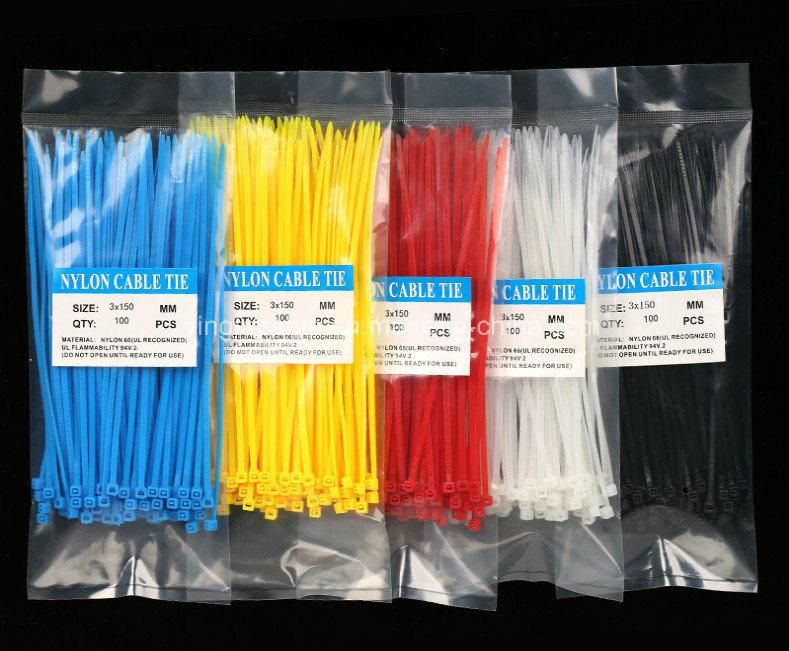 Nylon 66 Various Colour Self-Locking Cable Ties for Bundle 2.5X100