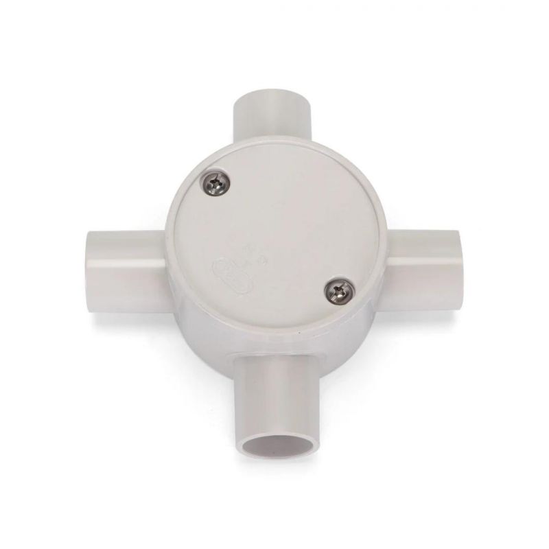 Conduit Pipe Fittings Plastic Halogen Free Electrical Shallow Junction Box