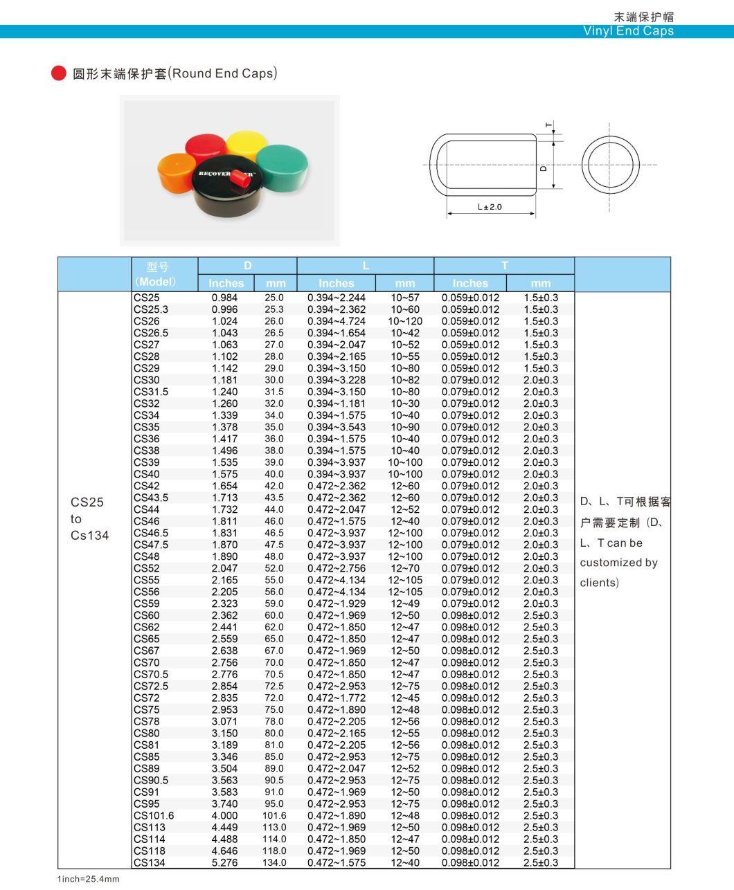 OEM Soft PVC Sleeve Tube Cap, LDPE Plastic Pipe End Caps, Electrical Accessory Cable End Caps