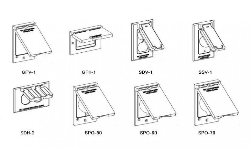 Aluminum Device Cover of One Gang Weatherproof Box