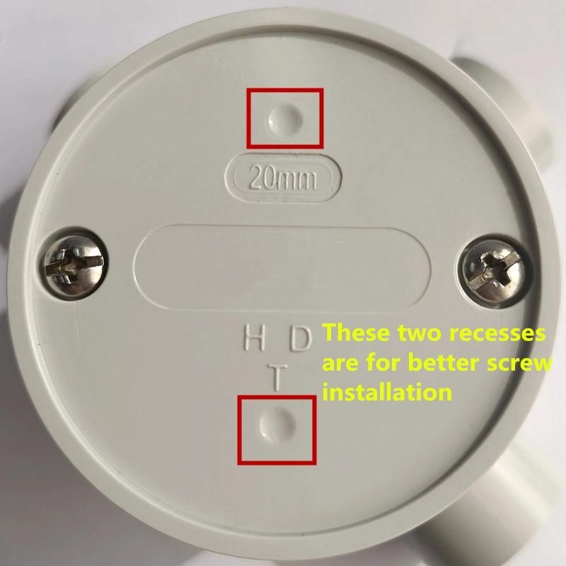 Conduit Pipe Fittings Plastic Halogen Free Electrical Shallow Junction Box
