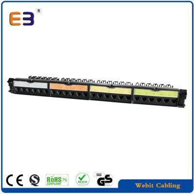 1u UTP 24 Ports CAT6 Tool Free Patch Panel