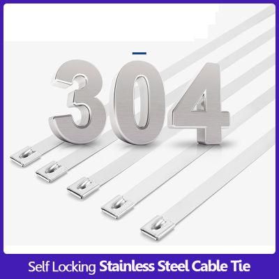 Stainless Steel Cable Tie 10mm 304 Wire Ball Lock Metal Tie Buckle Tightening Packing Cable Tie