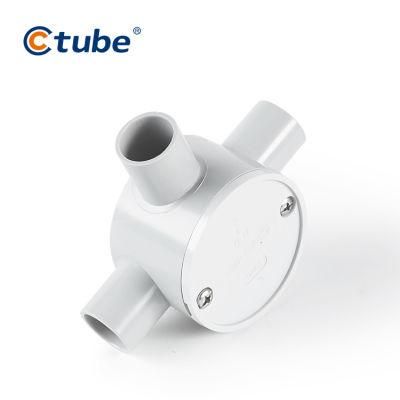 25mm Connector AS/NZS2053 PVC 3 Way Shallow Electrical Junction Box