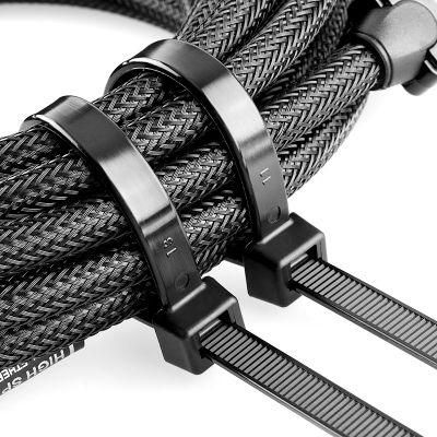 High Quality UV Resistant. Cold Weather. Strong Tension Strength 100 Pack of Black Cable Ties 3.6*150mm Tie