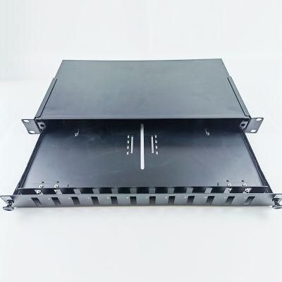 Abalone Stainless Patch Panel Sliding Drawer 12port Sc SPCC High Quality Fiber Patch Panel for Data Center