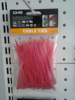 Cable Ties Red in Head Card Bag of 100 PCS
