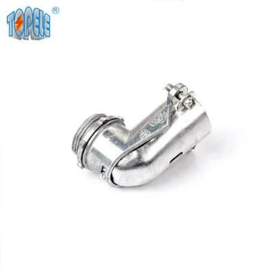 90 Degree Angle Squeeze Connector Flexible Conduit Connector