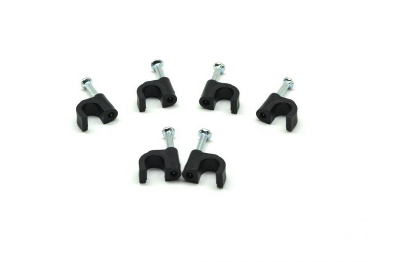 Raytech Hot Sale Ethernet Cable Wire Clips, Circle Cable Clips with Steel Nail