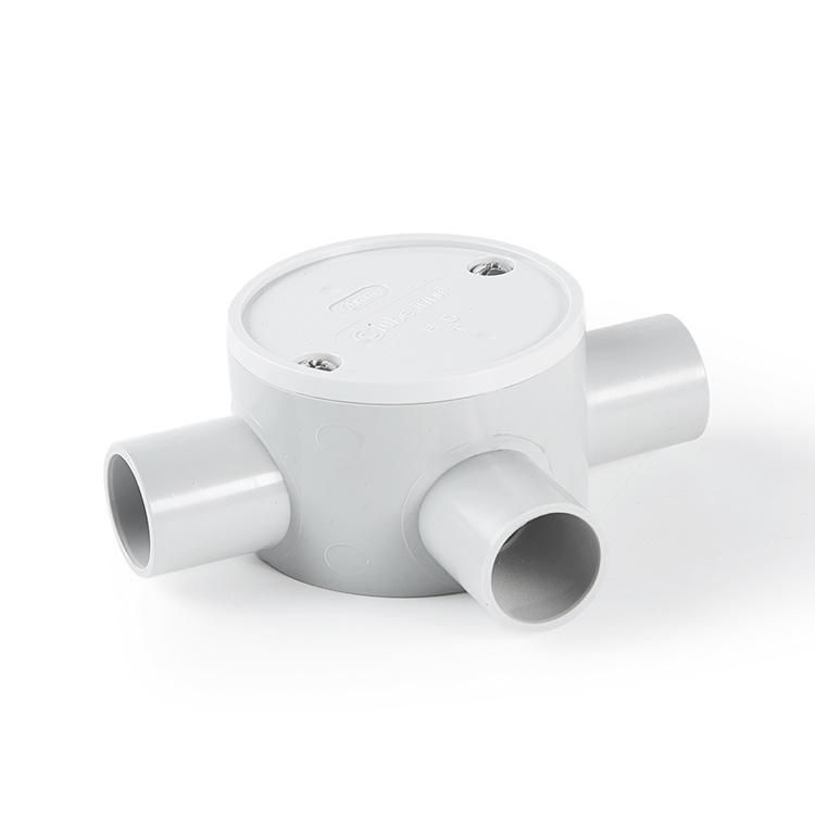 25mm Connector AS/NZS2053 PVC 3 Way Shallow Electrical Junction Box