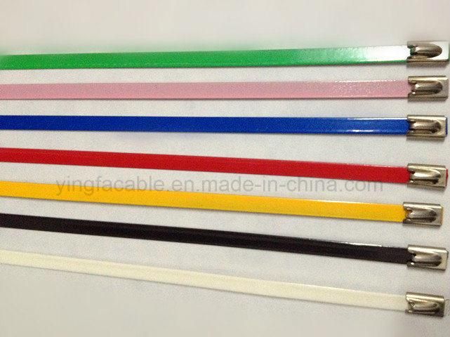 Stainless Steel Epoxy Coated Cable Ties with Ball Self Lock