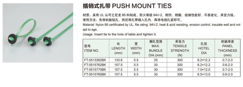 D-Type Push Mount Ties 