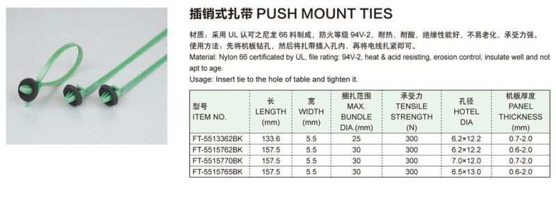 D-Type Push Mount Ties