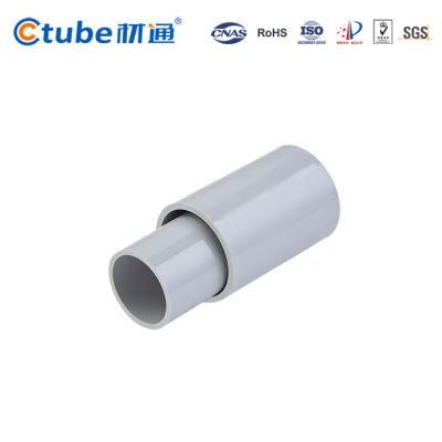 Ctube Plastic PVC Electrical Pipe Conduit Fitting Solid Coupling