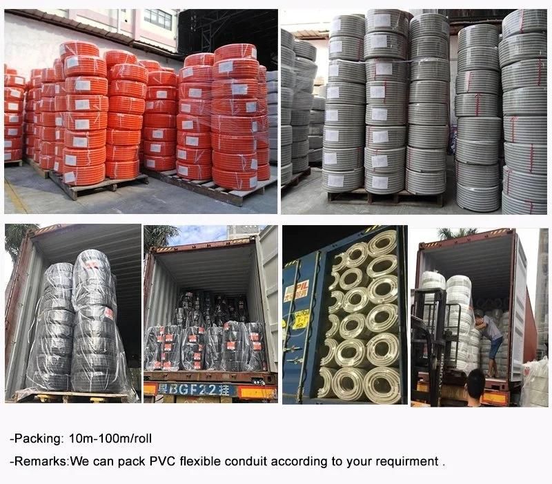 2 Inch IP68 PVC Grey UV Resistant Flexible Corrugated Conduit