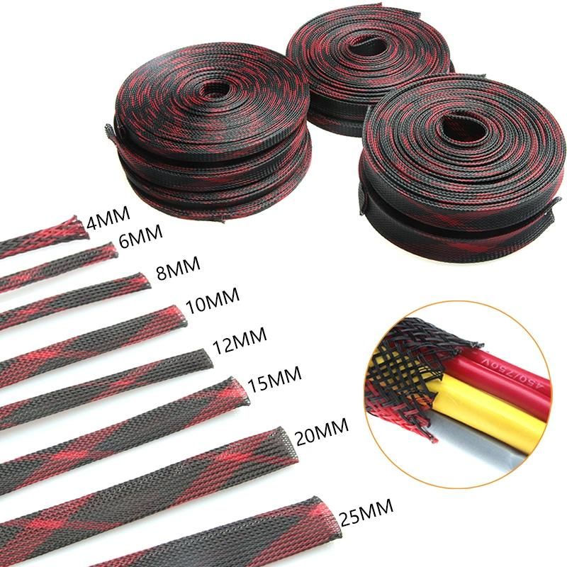 Pet Mix Color Braided Cable Harness Sheathing Expandable Sleeve