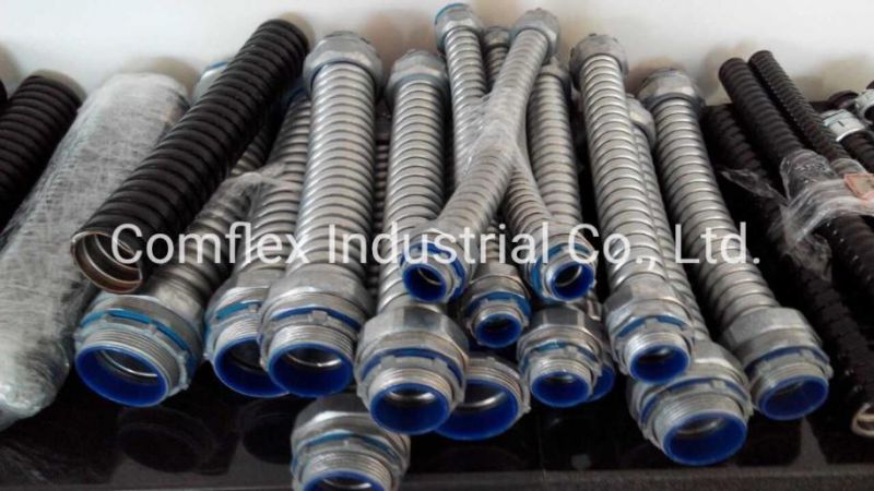 Fire Resistant Flexible Waterproof Flex Metal Conduit, PVC Coated Flexible Metal Conduit Customizable