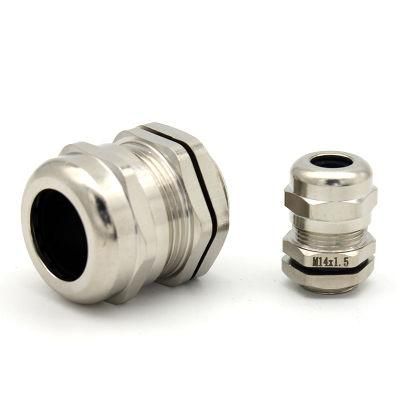 M14*1.5 IP68 Waterproof M Pg Types of Cable Gland Size Stainless Steel Cord Grips