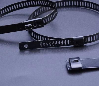 High Tensile Strength Plastic Coated Stainless Steel Cable Tie, Metal Cable Tie