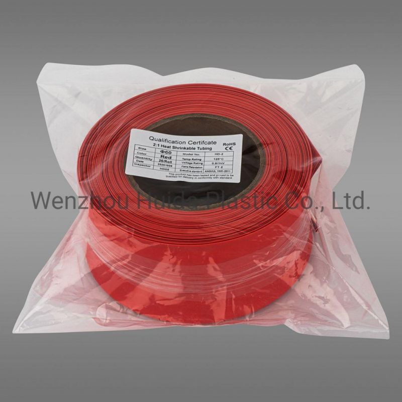 2: 1 Plastic 600V Normal Type Heat Shrinkable Sleeve Cable Insulation Tube 18mm