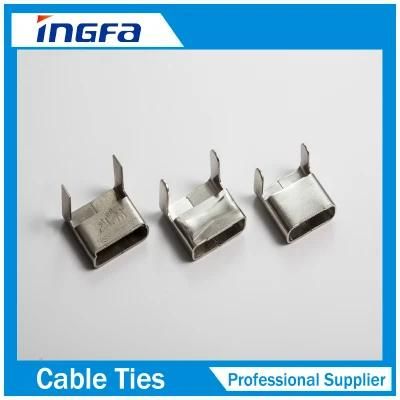 316L Stainless Steel Lx Type Banding Clip with High Resistance to Corrosion