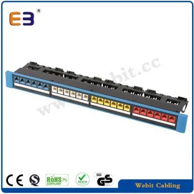 Server Rack Used 1u UTP CAT6 Patch Panel with Cable Management