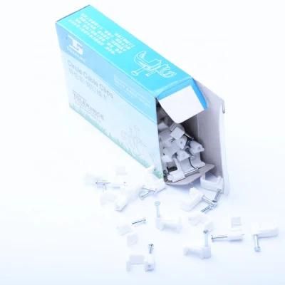 High Quality Medium Nail Cable Clip, Plastic Cable Clips