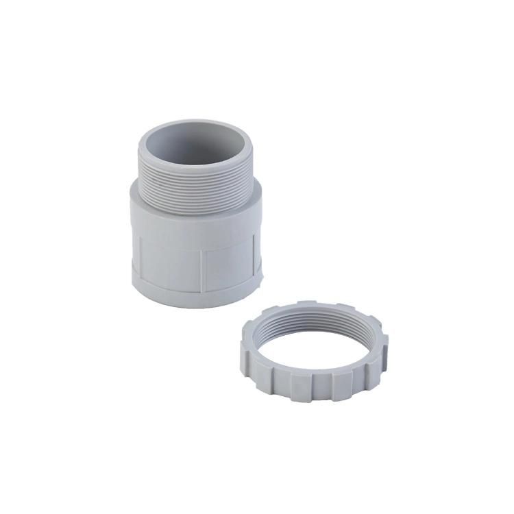 20mm PVC Electrical Conduit Pipe Fittings Plain to Screwed Adaptor