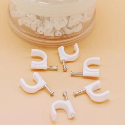 Customized PE ABC Cable Connector Nail Square Plastic Clamp Wire Clip with ISO