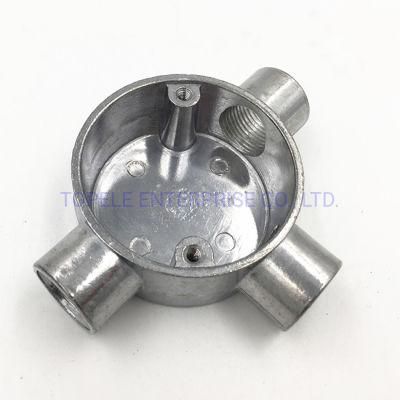 Factory Price 3/4&quot; 1&quot; BS31 Conduit Aluminum Circular Box 3 Way/Tee Box