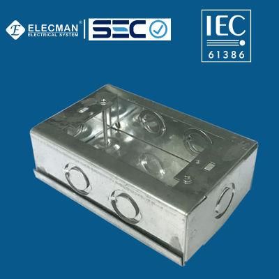 IEC 61386 Steel Electrical Junction Box Junction Box Chuqui Box Pregalvanized Caja Metalica 118 X 76 X 40