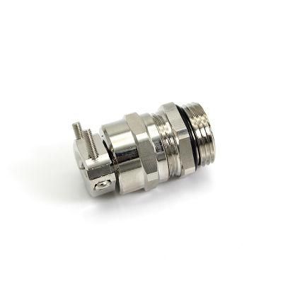 Metal Doubel Lock Cable Gland Pg9 Nickel Brass Cable Connector