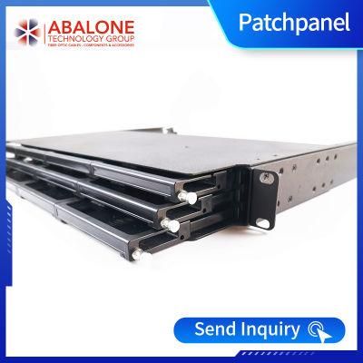 Abalone Factory Supply Tom-Pn-23 19&prime;&prime; 1u STP Inline Coupler Keystone Jack Telecom Communication Patch Panel Cat5e/CAT6/CAT6A Coupler Panel