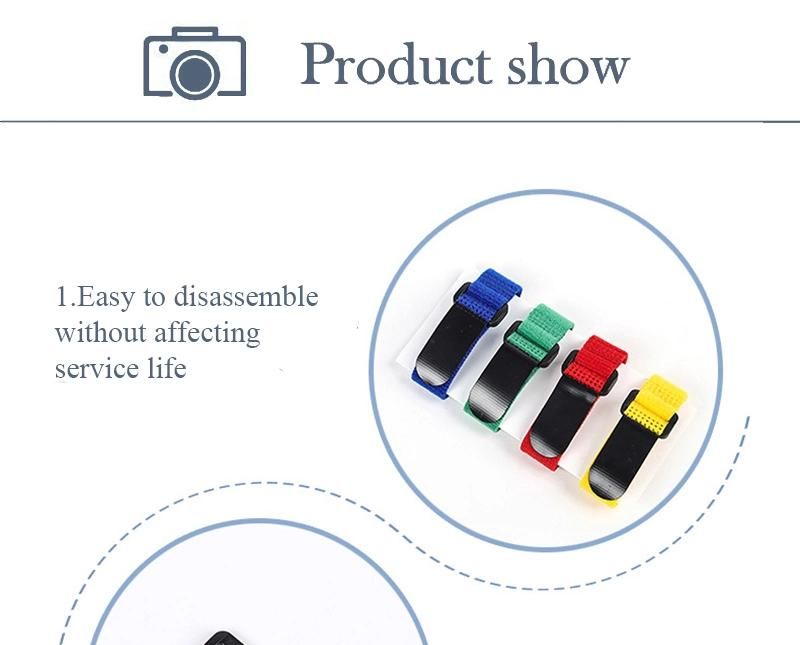 Loop Cable Tie Adjustable Strap Fasteners for Wires