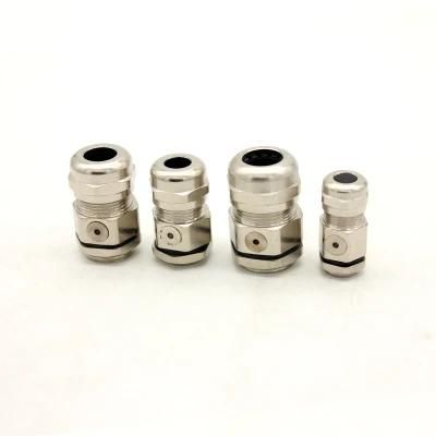 Stainless Steel Breathable Waterproof Pg7 M12*1.5mm Metal Cable Gland Brass