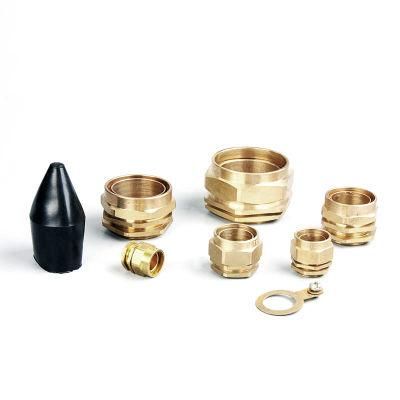 NPT1/2 Bw Brass Cable Gland Swa Metal Armoured Cable Gland with Earth Tag