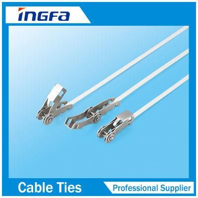 Easy Operate Stainless Steel Ratchet Lokt Cable Tie for Binding