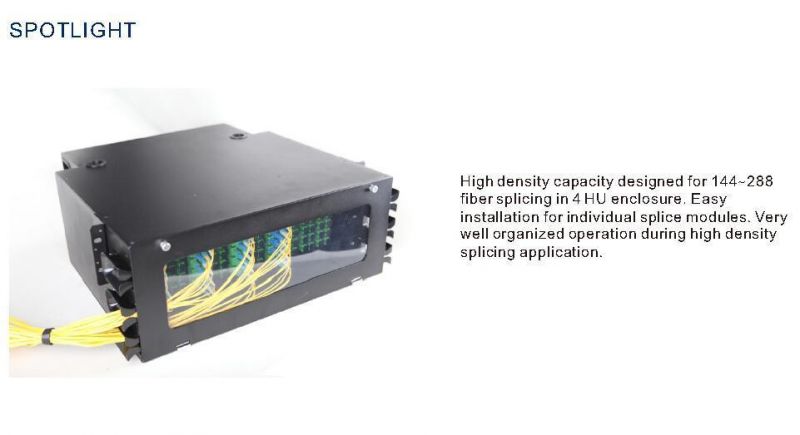 4u 144c Modue Type ODF 144 Core with 12 12-Core Splicing Modules