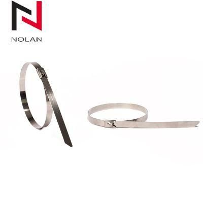 100% New Material Metal Cable Tie 304/316/201 Ball Lock Stainless Steel Solar Clip Ties