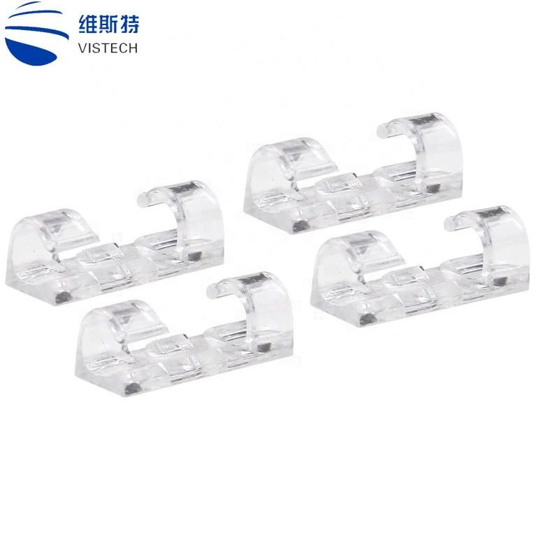 Factory Hot Selling White Wire Fixed Clip Cord Cable Wire Clear up Clips Holder Clamps Wire Button