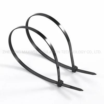 Made of Nylon 66 UV Resistant Black Plastic Cable Tie