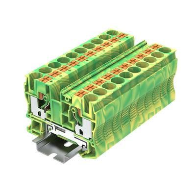 DIN Rail Terminal Block Connector Manufacturer PT10-2-PE