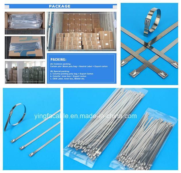 304 Metal Cable Tie Stainless Steel with Coating