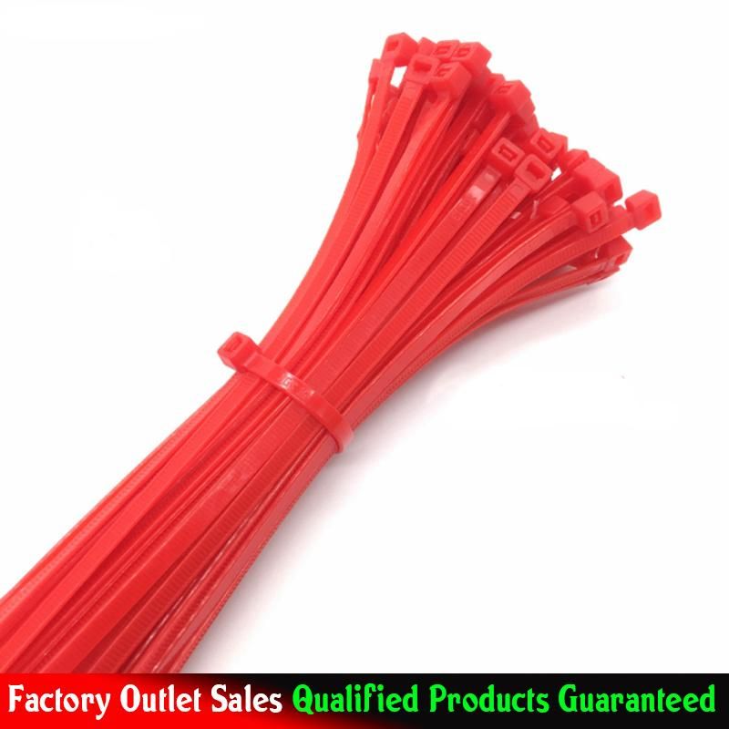 Red Color Self-Locking Nylon66 Cable Ties