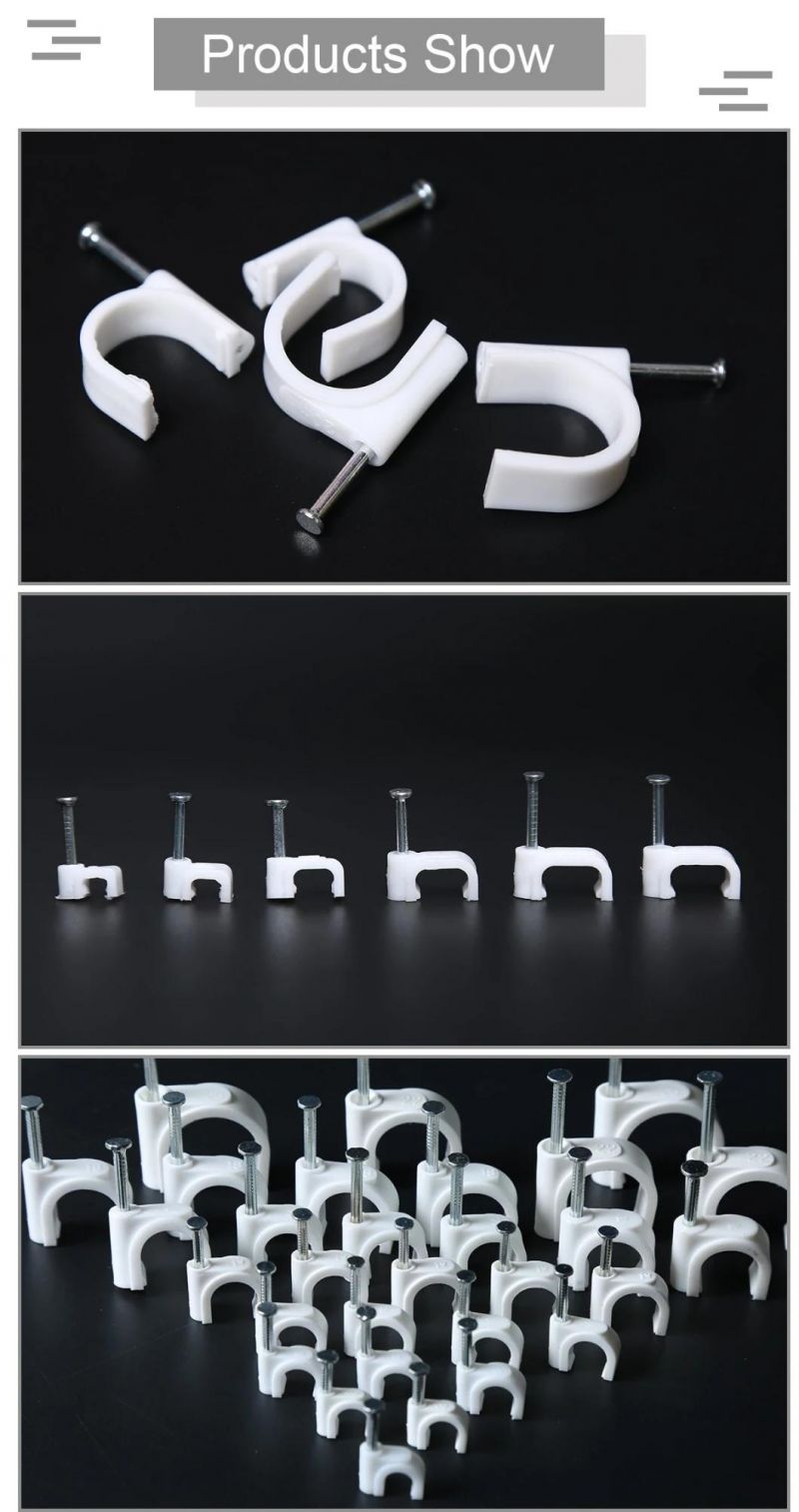 5 mm Plastic PE Flat Wire Nail Cable Clip