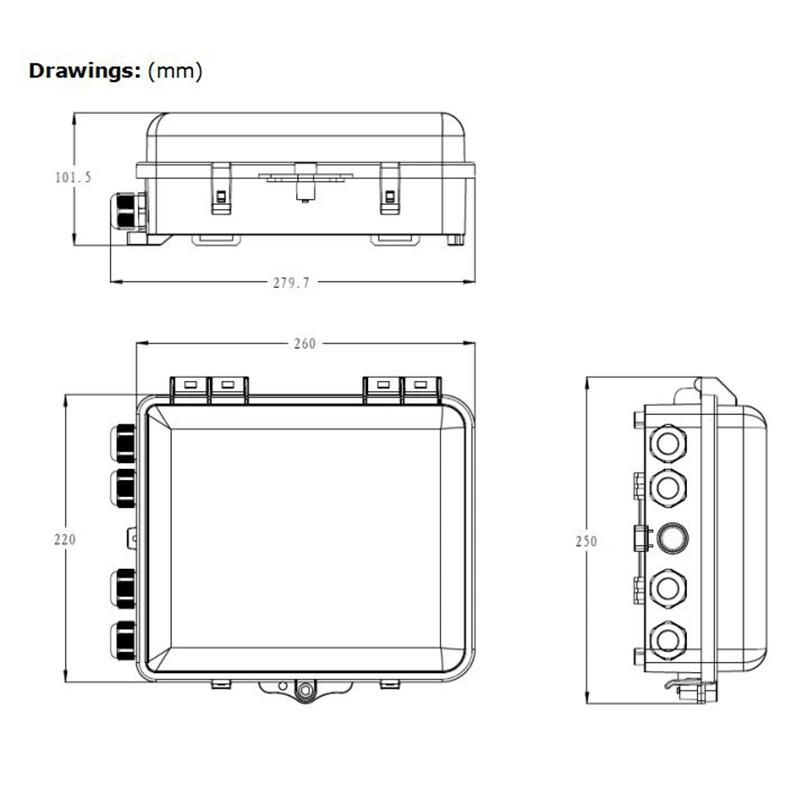 Wall Mount Fo Patch Panel Enclosure Fiber Access Termination Box 1* 16 ODF Fiber Splitter Box