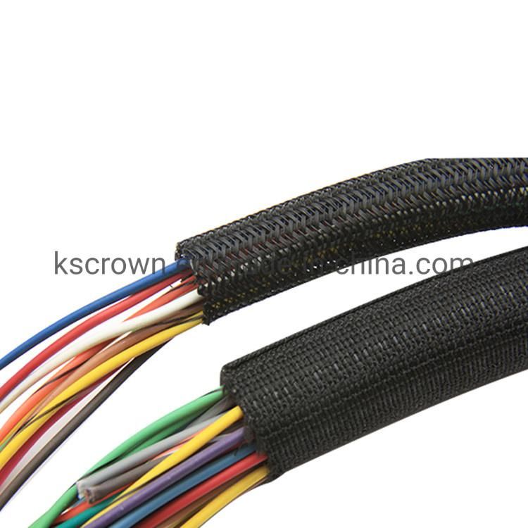 Install Braided Sleeving for Wires Wiring Harness Braided Sleeving Wrap-Around Threading Machine